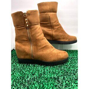 Connect Wedge Ankle Boots Size 41 Side Zipper Closure Rubber‎ Sole
